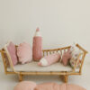 crayon pillow pink velvet