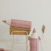 crayon pillow pink velvet