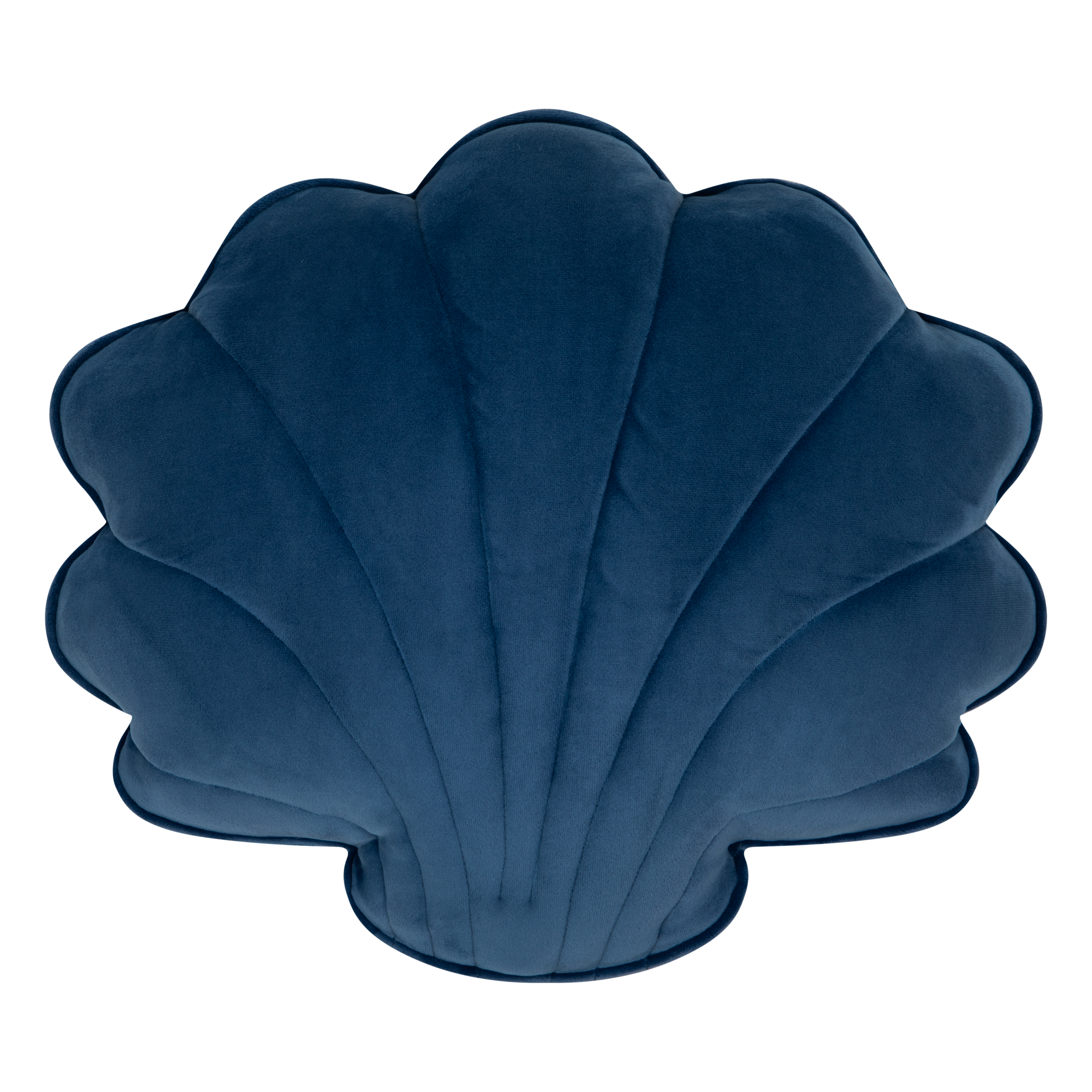 Velvet Shell Pillow – Dark Blue - Image 3
