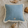 jeans soft denim light blue pillow with fringe