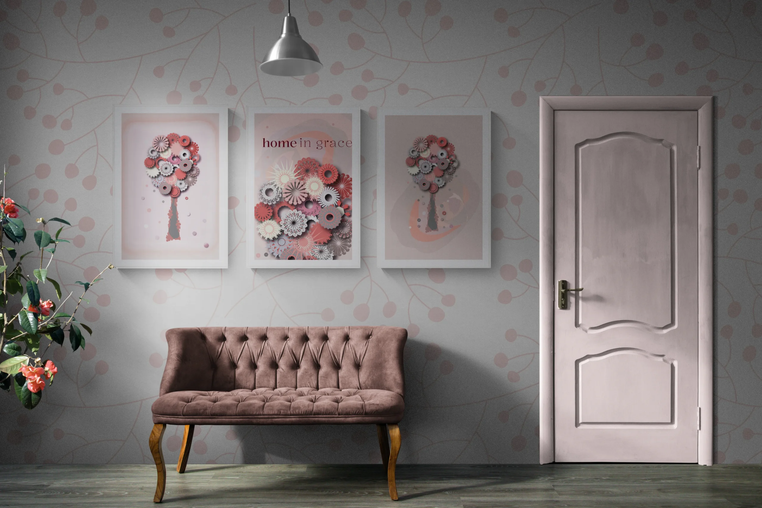 Home in Grace Trio – Printable Wall Art Set - Image 3
