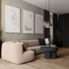 Joli Moments Trio in Modern living room with a large sofa