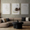 Joli Moments Trio in Modern living room with a large sofa
