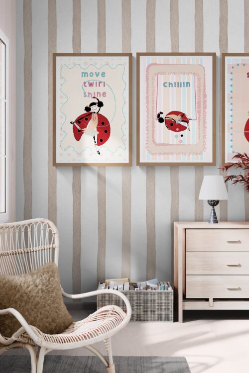 Alternative view of Lola’s Happy Days Trio – Printable Wall Art Set