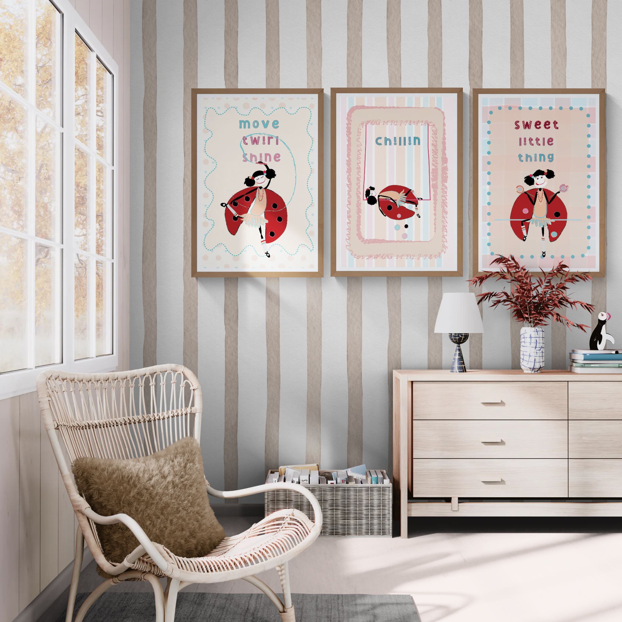 Lola’s Happy Days Trio – Printable Wall Art Set - Image 2