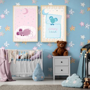 Sleepy Head Duo – Printable Wall Art Set