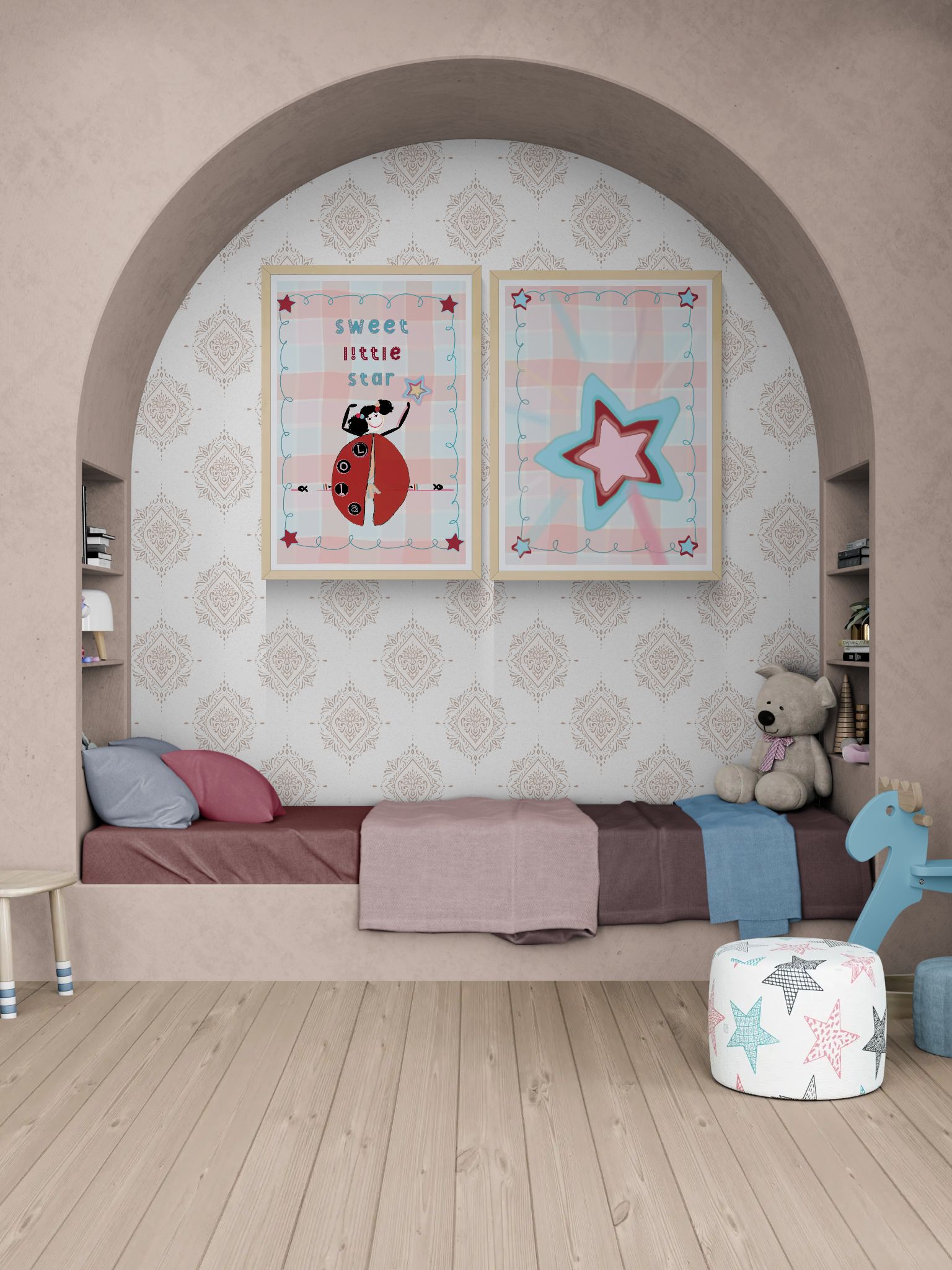 Sweet Little Star Duo – Printable Wall Art Set - Image 2