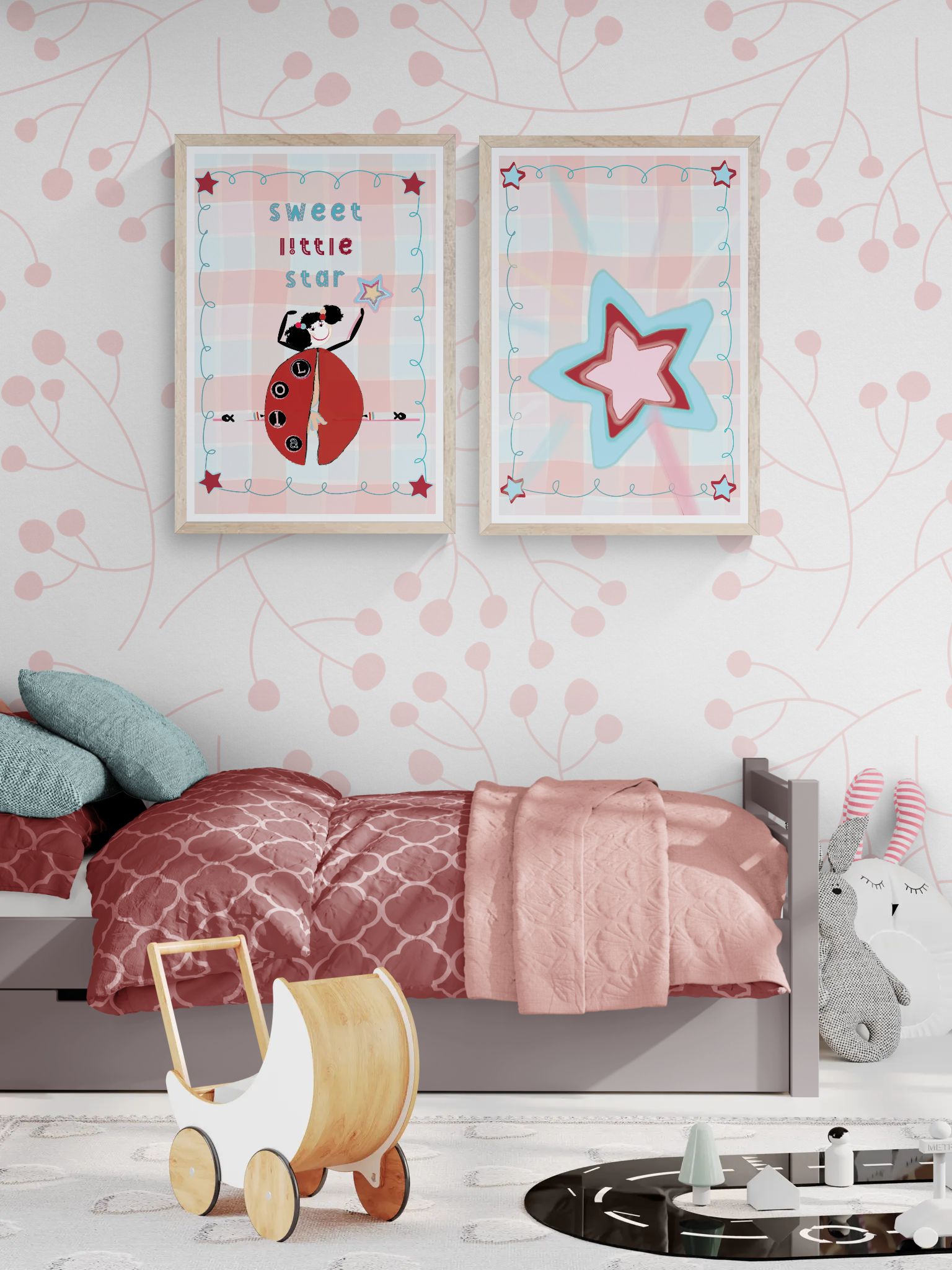 Sweet Little Star Duo – Printable Wall Art Set - Image 4