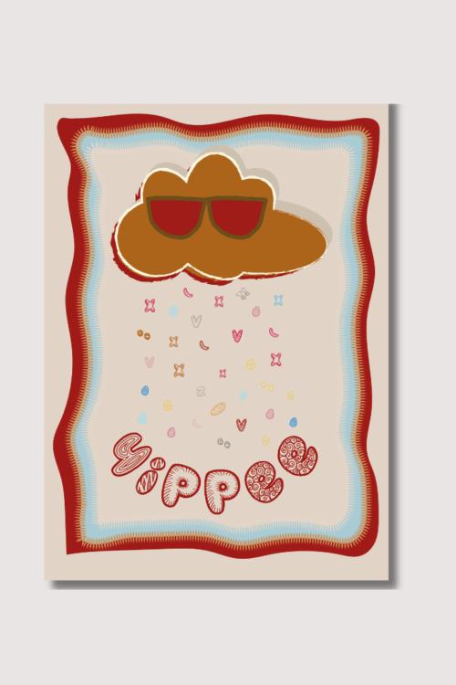 Yippee Printable Wall Art | Fun Cloud & Confetti Print | Kids Room Playroom Decor | Digital Download
