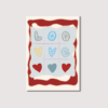 tic tac toe style poster with the word love on it