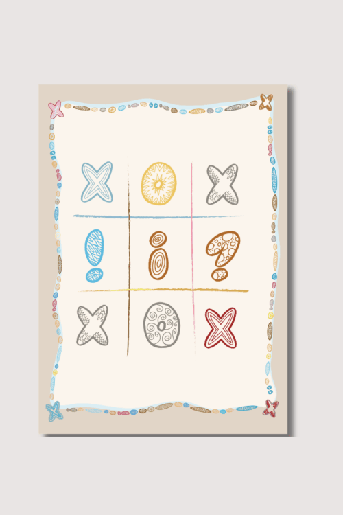 XOXO Printable Wall Art | Playful Tic Tac Toe Print | Kids Room Playroom Decor | Digital Download