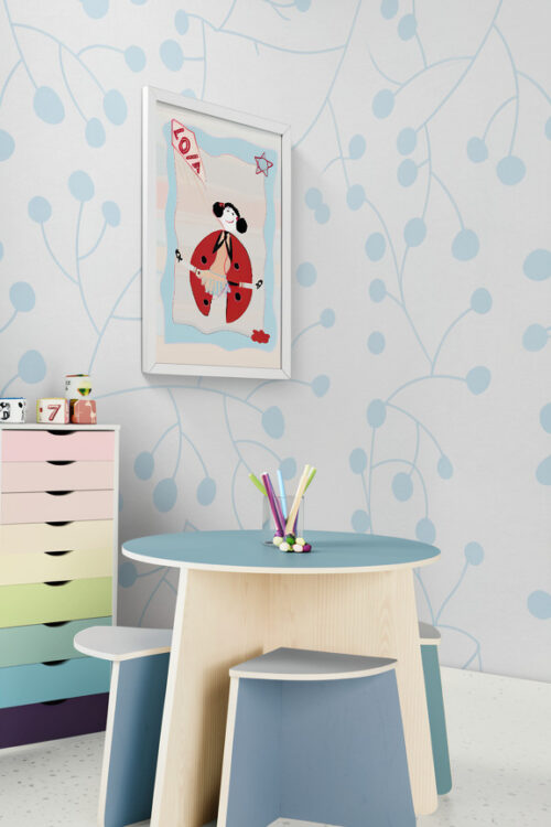 Alternative view of Lola and the Kite Wall Art Print | Dynamic Nursery Girl Room Decor | Colorful Playroom Printable Poster | Instant Digital Download