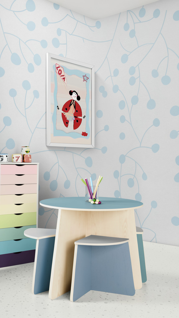 Lola and the Kite Wall Art Print | Dynamic Nursery Girl Room Decor | Colorful Playroom Printable Poster | Instant Digital Download - Image 2