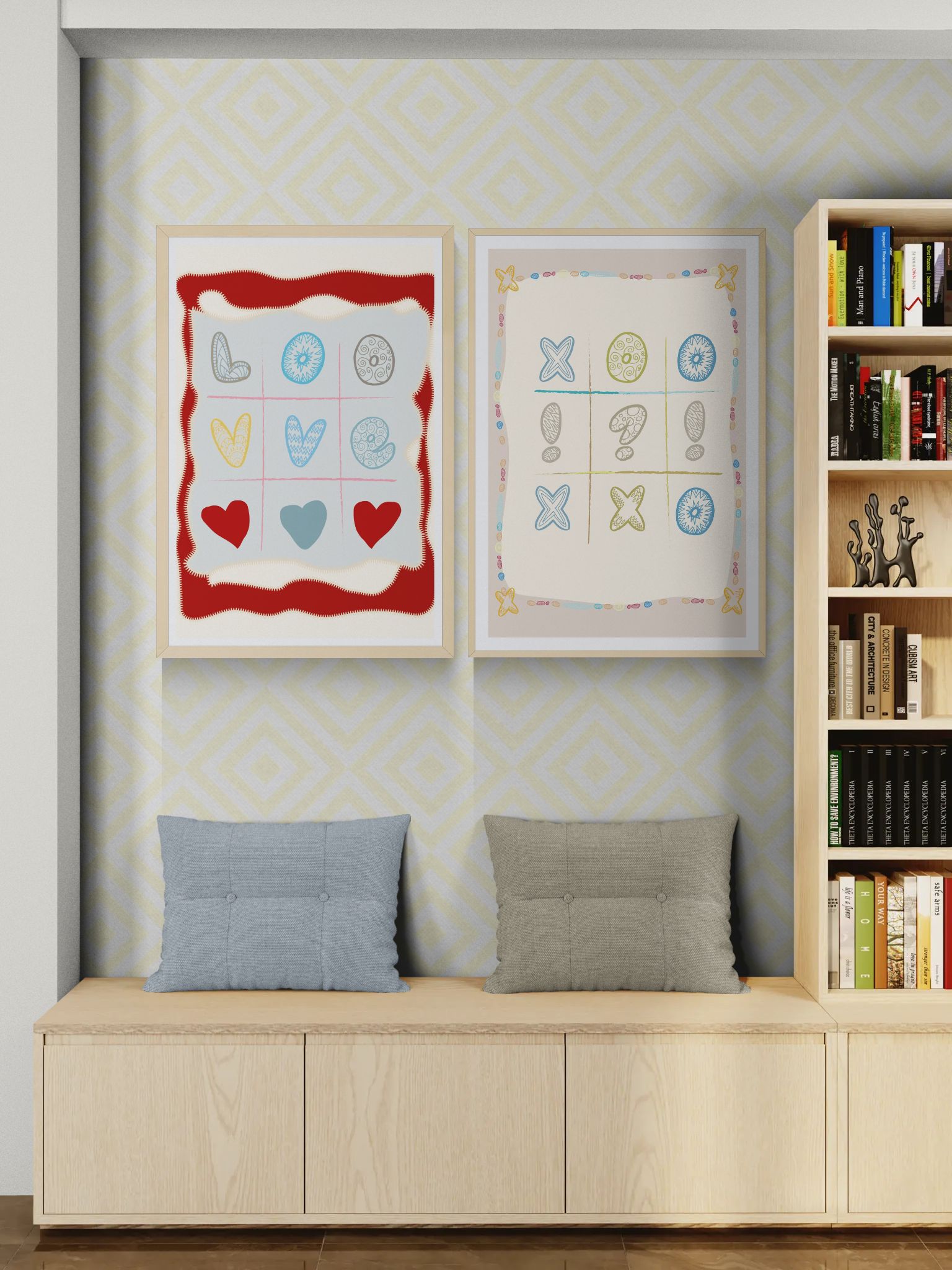 Love & XOXO Duo – 2 Piece Printable Wall Art Set
