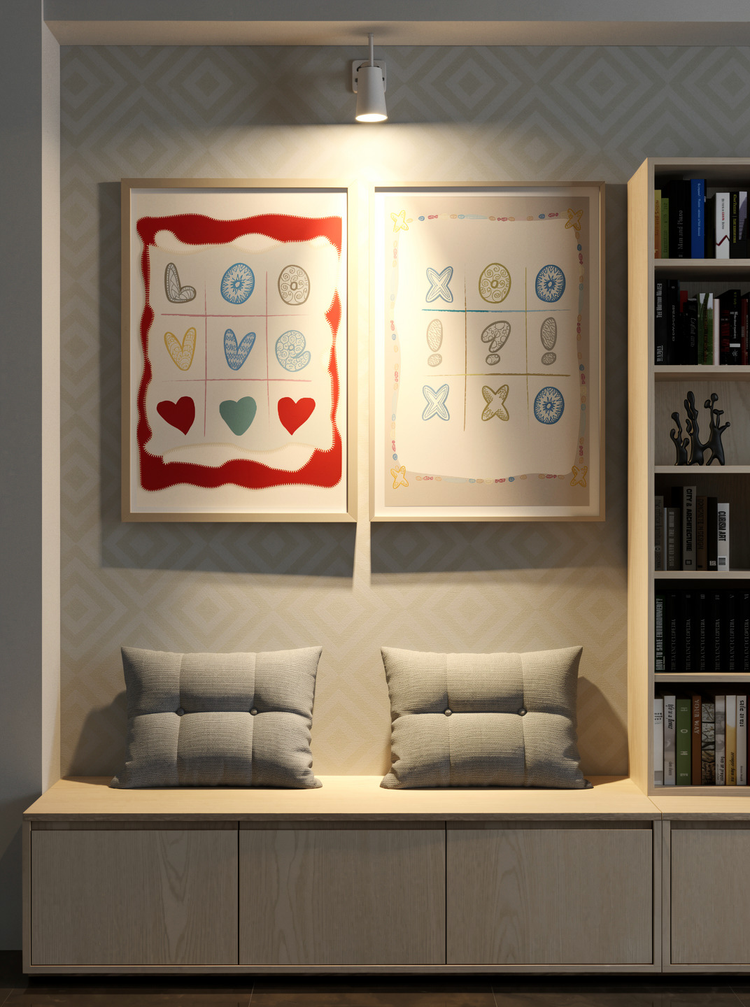 Love & XOXO Duo – 2 Piece Printable Wall Art Set - Image 3