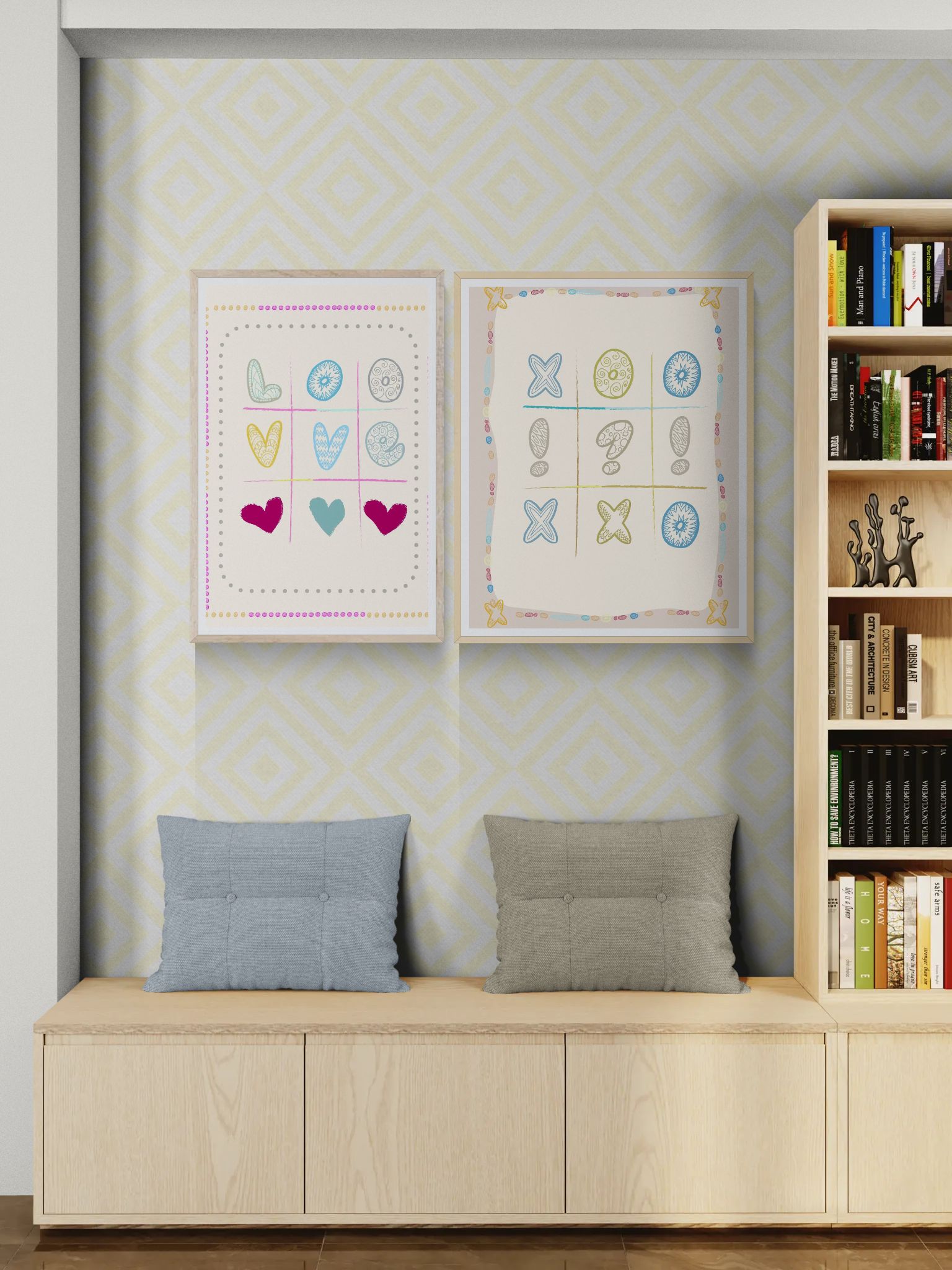 Love & XOXO Duo – 2 Piece Printable Wall Art Set - Image 4
