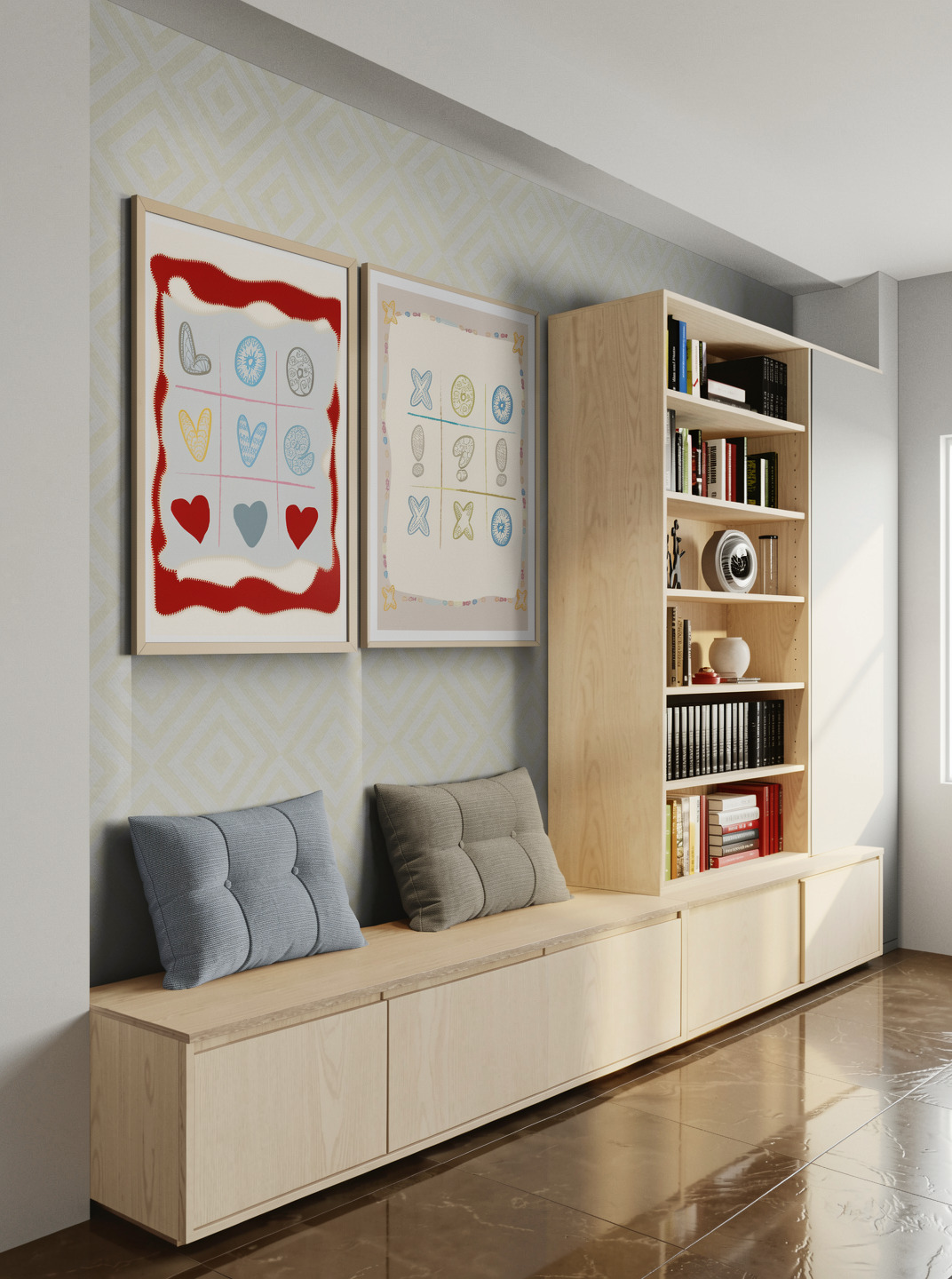Love & XOXO Duo – 2 Piece Printable Wall Art Set - Image 5