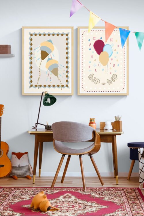 Alternative view of Party in The Sky Duo — Printable Wall Art Set
