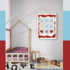 colourful , tic tac toe stye, LOve poster for kids room